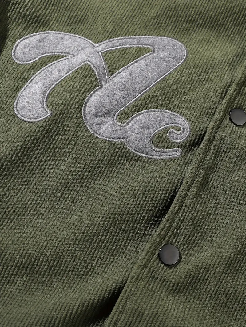 Corduroy Hooded Jacket – Casual Button-Up Winter Coat