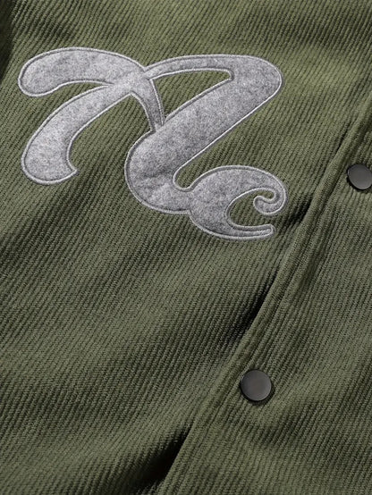 Corduroy Hooded Jacket – Casual Button-Up Winter Coat