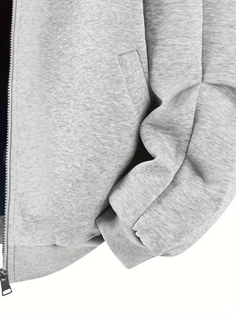 Zip-Up Hooded Jacket – Casual Lightweight Hoodie Coat