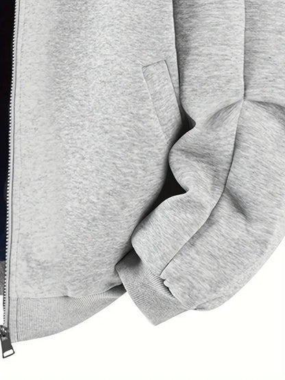 Zip-Up Hooded Jacket – Casual Lightweight Hoodie Coat