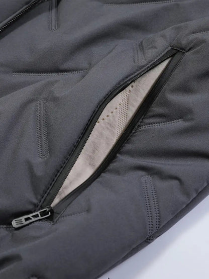 Fleece Lined Bomber Jacket – Warm Quilted Zip-Up Winter Coat