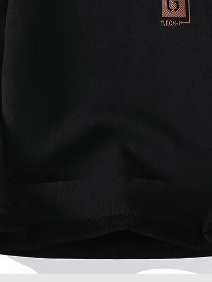 Black Graphic Crewneck Sweater – Streetwear Pullover