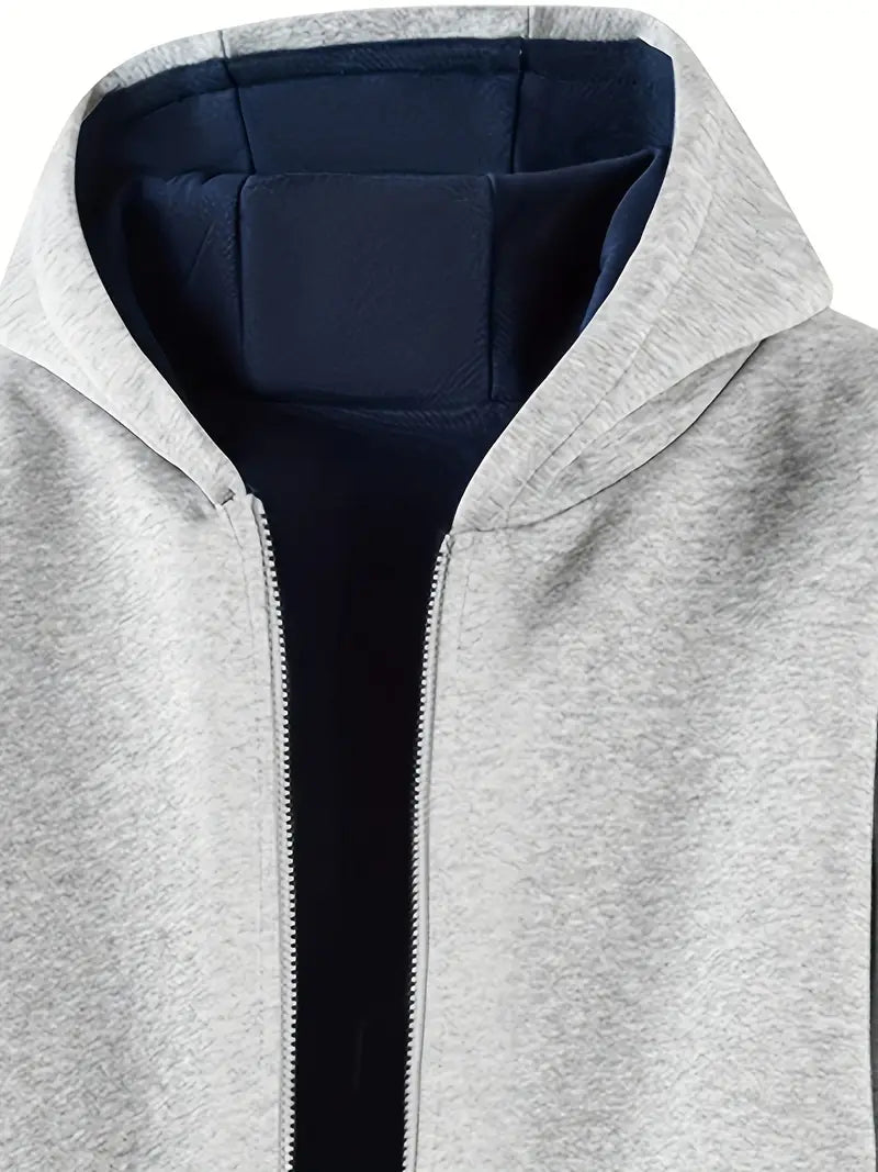Zip-Up Hooded Jacket – Casual Lightweight Hoodie Coat