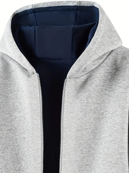 Zip-Up Hooded Jacket – Casual Lightweight Hoodie Coat