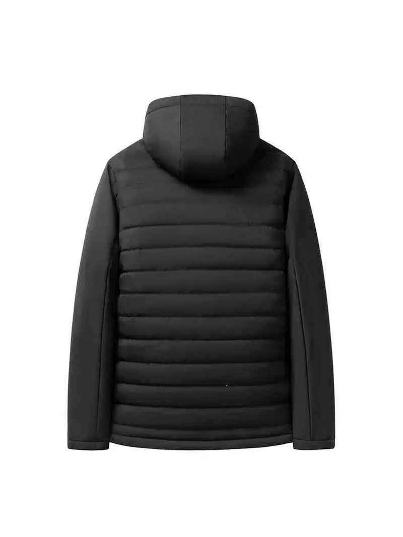 Men’s Fleece-Lined Hooded Winter Jacket – Ultra Warm Padded Jacket